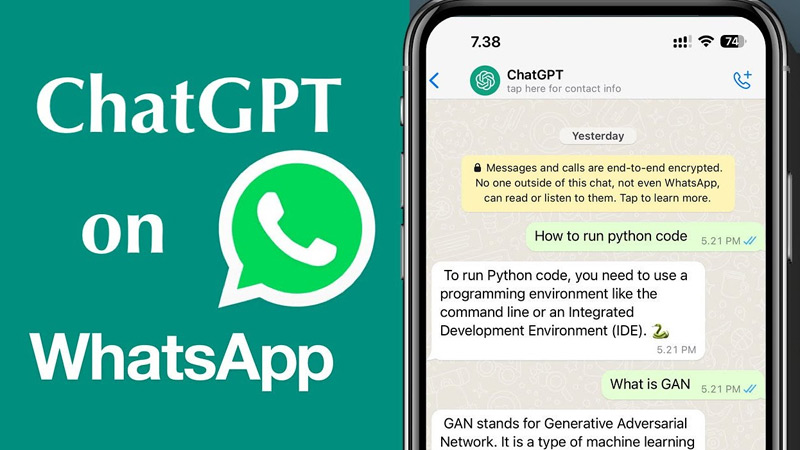 استفاده از ChatGPT در واتساپ